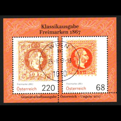 Österreich: 2017, Blockausgabe Klassische Briefmarken (IV)