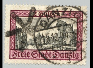 Danzig: 1924, Freimarke 2 Gld. purpur (Hauptwert der Ausgabe)