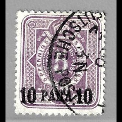 Deutsche Post in der Türkei: 1884, 10 Para auf 5 Pfg.