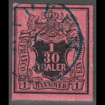 Hannover: 1855, 1/30 Taler himbeerrot
