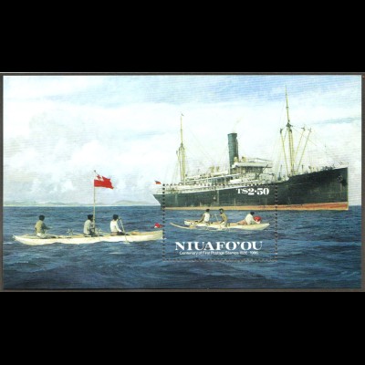 Tonga - Niuafou-Insel: 1986, Blockausgabe Schiffe