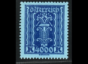 Österreich: 1922, Freimarke Kornähre und Hammer mit Zange 4000 Kr.