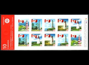 Kanada: 2007, Folienblatt Leuchtturm und Flagge
