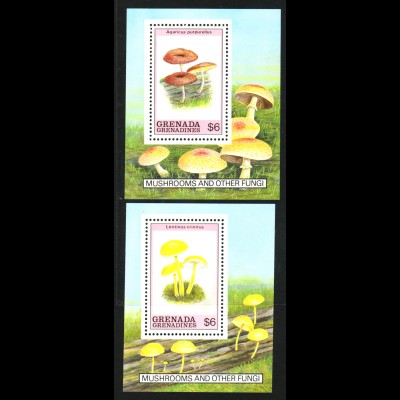 Grenada - Grenadinien: 1989, Blockpaar Pilze