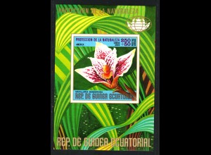 Äquatorial-Guinea: 1974, Blockausgabe Orchidee (Einzelstück)
