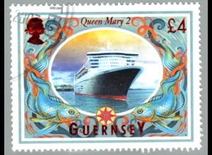 Guernsey: 2004, Freimarke Passagierschiff "Queen Mary 2" 4 £