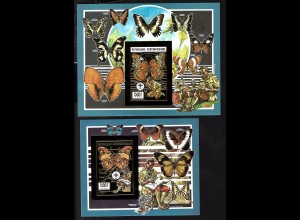 Zentralafrikanische Republik: 1990, Goldblockpaar Schmetterlinge + Pfadfinder