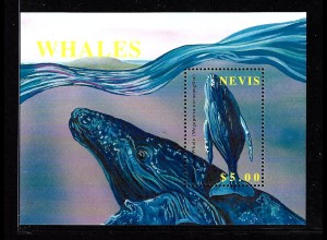 Nevis: 2002, Blockausgabe Buckelwal