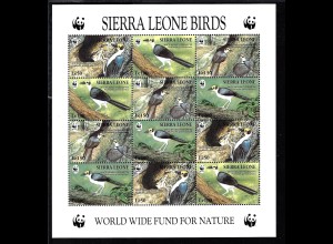Sierra Leone: 1994, Kleinbogen Gelbkopf-Felshüpfer