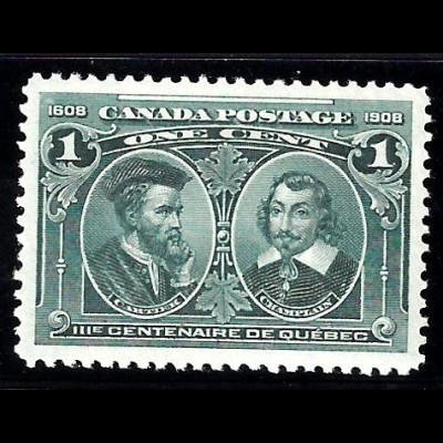 Kanada: 1908, Stadt Quebec 1 C. (Einzelstück)