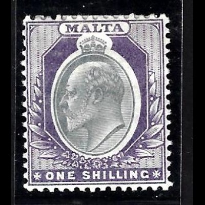 Malta: 1904, König Edward VII. 1 Sh. (Höchstwert)